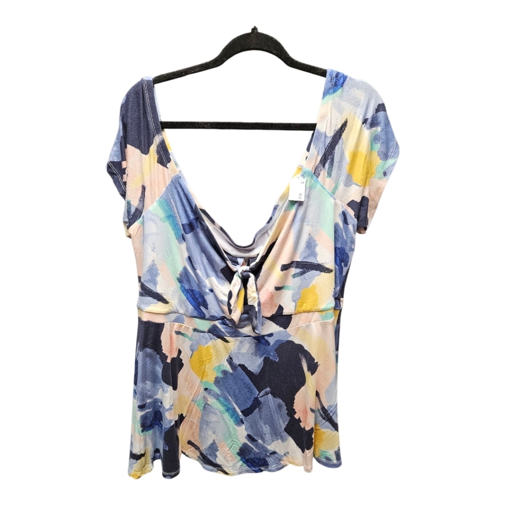 Torrid Multicolor Tie-Front Top